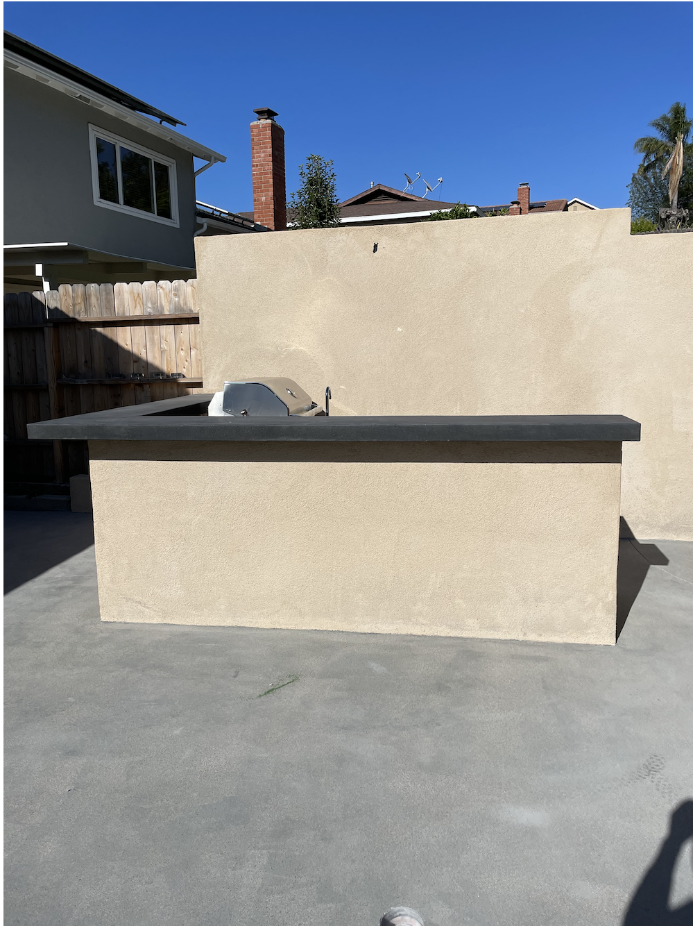 Custom Stucco BBQ Island