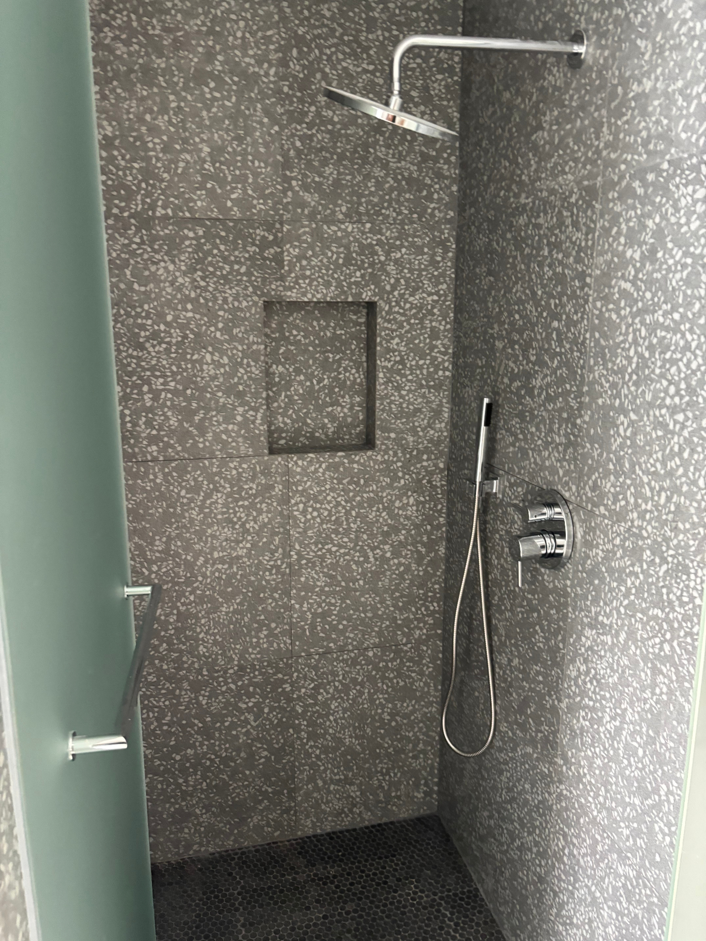 Terrazzo Tile Shower with Niche