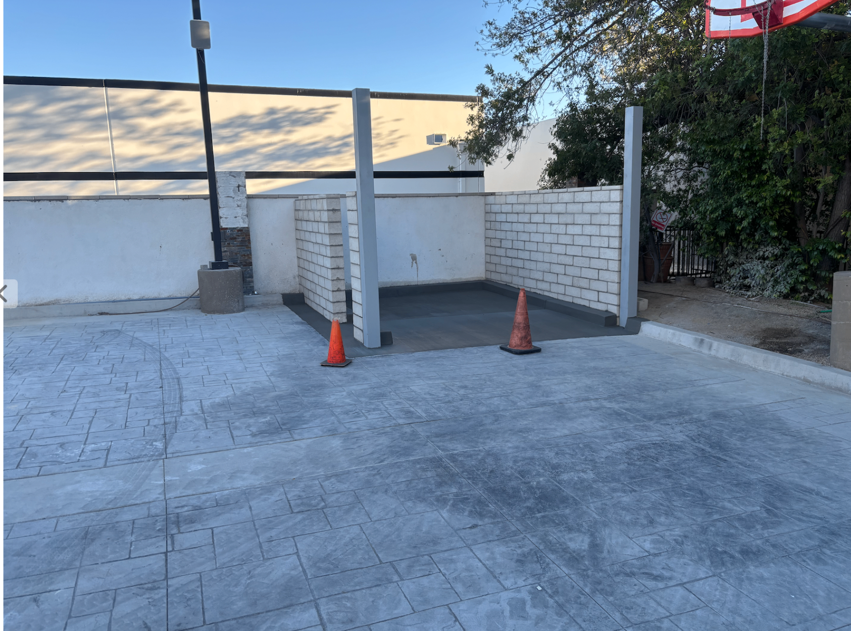 Stamped concrete patio built by CLG