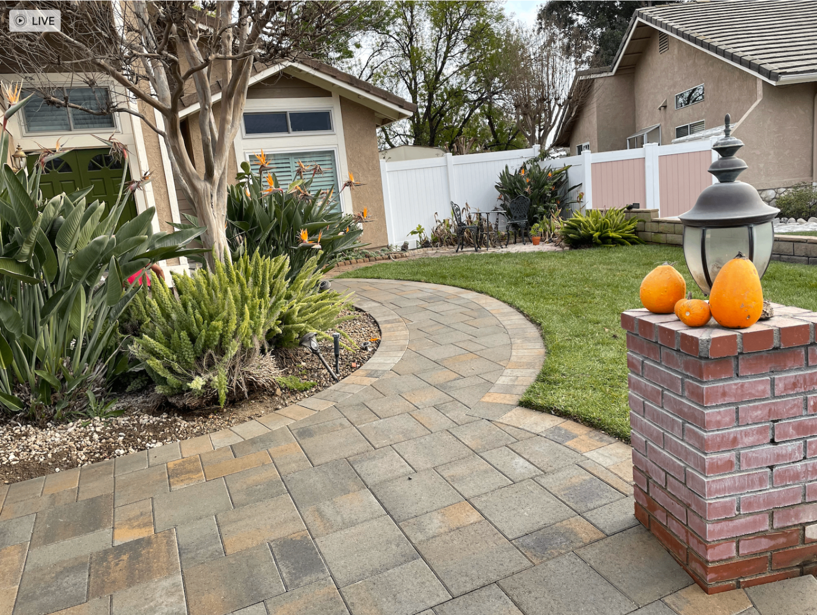 Curved Paver Walkway